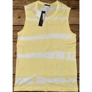 Theory Women Sz L Yellow Tye Dye Tank